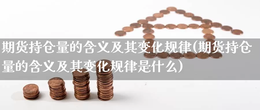 期货持仓量的含义及其变化规律(期货持仓量的含义及其变化规律是什么)_https://www.sjzjsgy.com_外汇市场_第1张