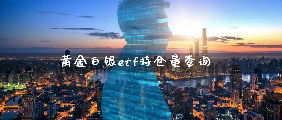 黄金白银etf持仓量查询_https://www.sjzjsgy.com_期货百科_第1张