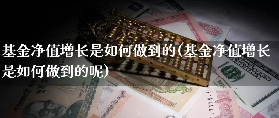 基金净值增长是如何做到的(基金净值增长是如何做到的呢)_https://www.sjzjsgy.com_期货百科_第1张