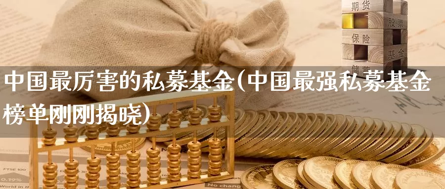 中国最厉害的私募基金(中国最强私募基金榜单刚刚揭晓)_https://www.sjzjsgy.com_期货行情_第1张