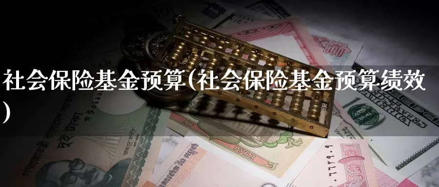 社会保险基金预算(社会保险基金预算绩效)_https://www.sjzjsgy.com_期货市场_第1张