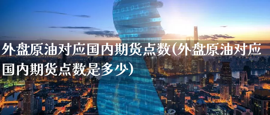 外盘原油对应国内期货点数(外盘原油对应国内期货点数是多少)_https://www.sjzjsgy.com_期货入门_第1张