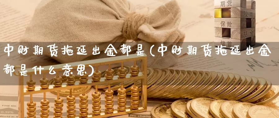 中财期货拖延出金都是(中财期货拖延出金都是什么意思)_https://www.sjzjsgy.com_期货公司_第1张